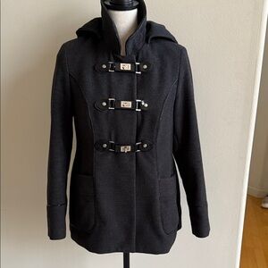 Style & Co. Black Toggle Pea Coat